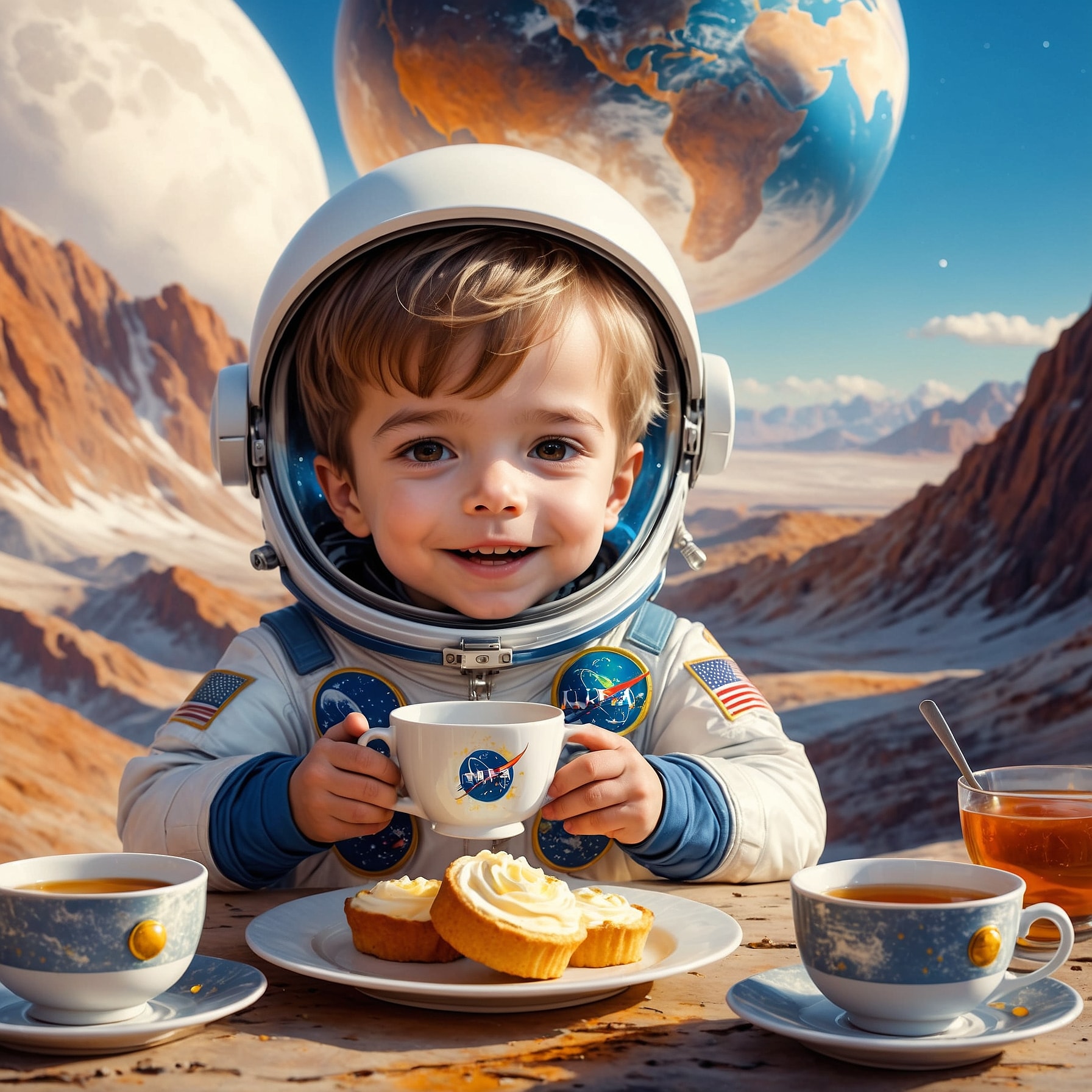 Child as astronaut