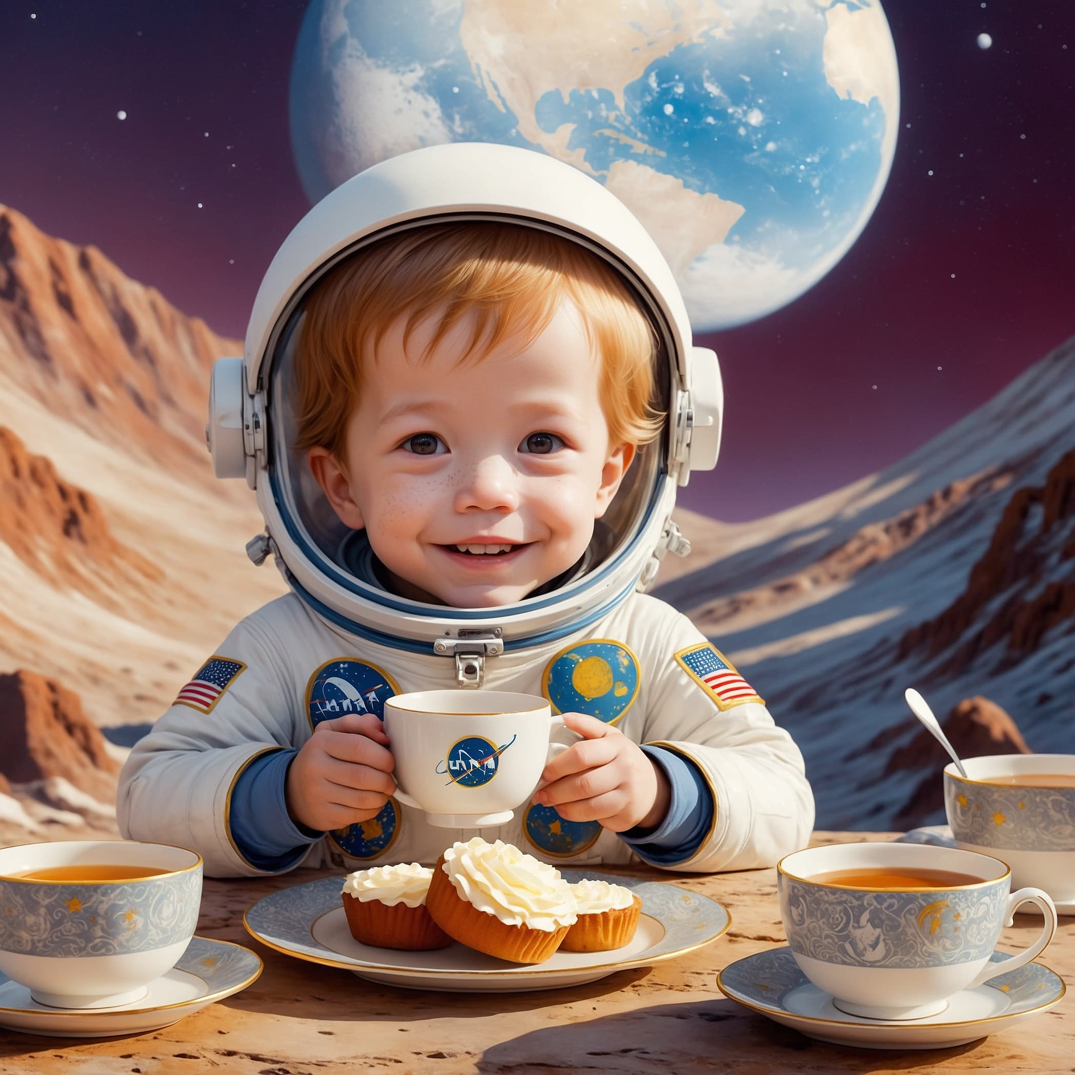 Child as astronaut
